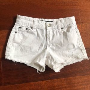 Scissor White Jean Denim Shorts Size 8